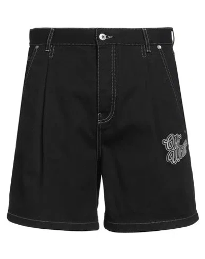 OFF-WHITE OFF-WHITE MAN SHORTS & BERMUDA SHORTS BLACK SIZE 34 COTTON