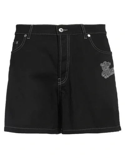 OFF-WHITE OFF-WHITE MAN SHORTS & BERMUDA SHORTS BLACK SIZE 34 COTTON