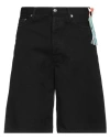Off-white Man Shorts & Bermuda Shorts Black Size L Cotton In Black