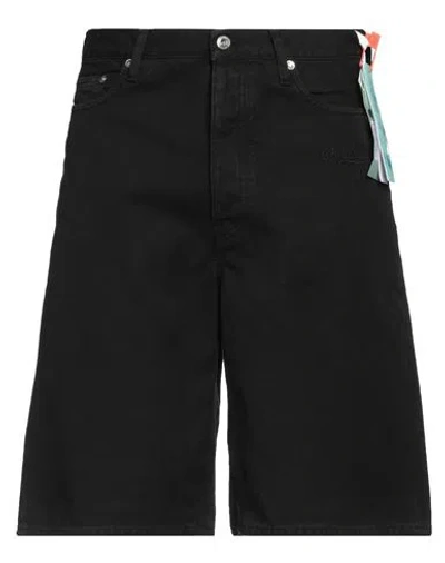 Off-white Man Shorts & Bermuda Shorts Black Size L Cotton