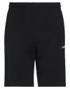 Off-white 'spray Arrow' Black Shorts With Logo Lettering On The Front And Logo Print On The Rear In Black