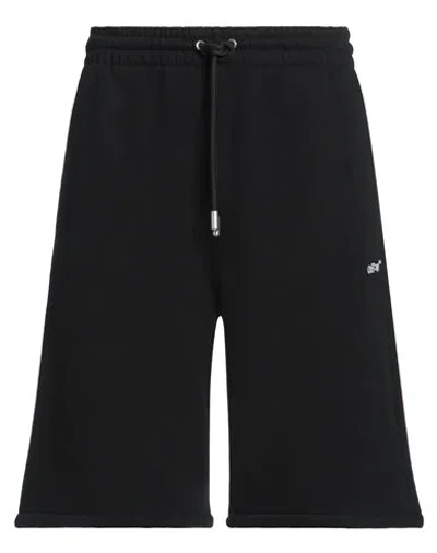 OFF-WHITE OFF-WHITE MAN SHORTS & BERMUDA SHORTS BLACK SIZE L COTTON, POLYESTER