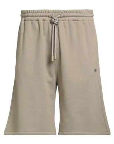 Off-white Man Shorts & Bermuda Shorts Khaki Size S Cotton, Polyester
