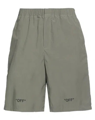 Off-white Man Shorts & Bermuda Shorts Military Green Size S Polyester, Polyamide