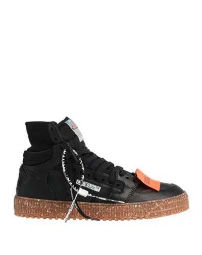 Off-white Man Sneakers Black Size 8 Leather, Textile Fibers
