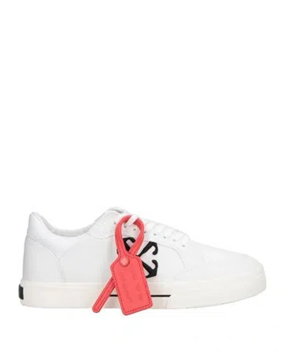 Off-white Man Sneakers White Size 9 Leather, Textile Fibers