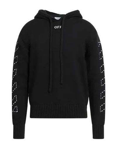 OFF-WHITE OFF-WHITE MAN SWEATER BLACK SIZE L COTTON, POLYAMIDE