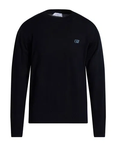 Off-white Man Sweater Black Size L Virgin Wool, Cotton