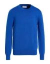 Off-white Crewneck Pullover With Embossed Details In Blue