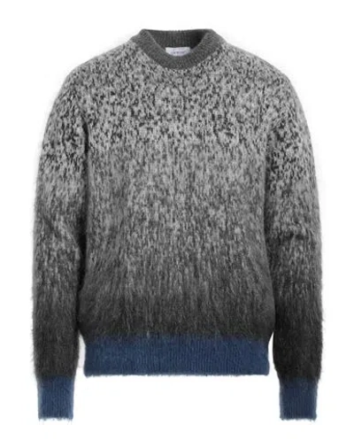 OFF-WHITE OFF-WHITE MAN SWEATER GREY SIZE L MOHAIR WOOL, POLYAMIDE, WOOL