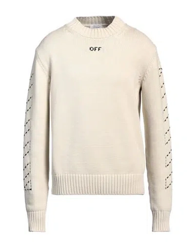 OFF-WHITE OFF-WHITE MAN SWEATER SAND SIZE S COTTON, POLYAMIDE