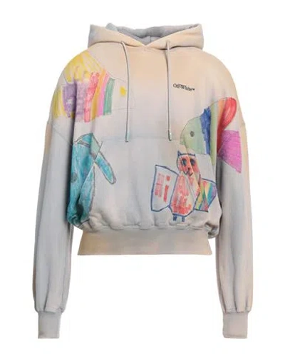 Off-white Man Sweatshirt Beige Size Xs Cotton, Elastane