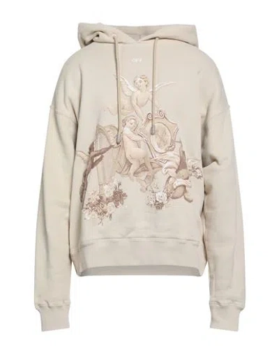 Off-white Man Sweatshirt Beige Size Xxl Cotton In Nude