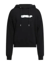 Off-white Off White Off White Hooded Logo Sweatshirt In Black