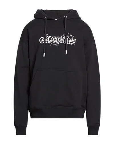 Off-white Bookish Printed French Cotton-terry Hoodie In Black