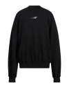 Off-white Man Sweatshirt Black Size Xxl Cotton, Elastane