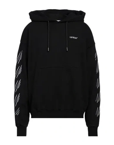 Off-white Man Sweatshirt Black Size M Cotton, Elastane