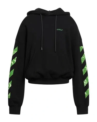 Off-white Man Sweatshirt Black Size M Cotton, Elastane, Polyester