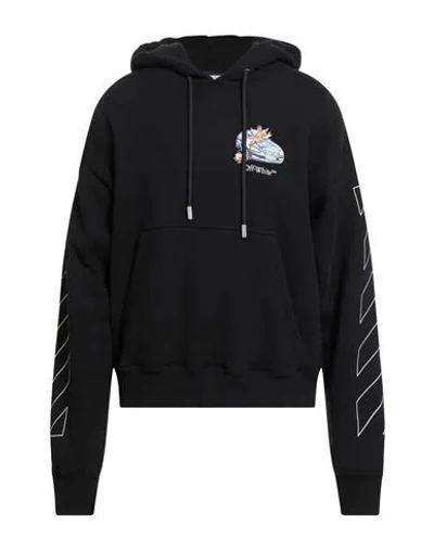 OFF-WHITE OFF-WHITE MAN SWEATSHIRT BLACK SIZE M COTTON, ELASTANE, POLYESTER