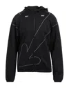 Off-white Man Sweatshirt Black Size S Polyamide, Elastane, Polyester In Black