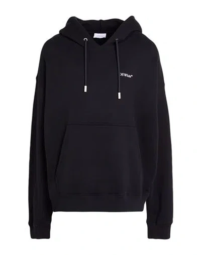 Off-white Half Arrows Graphic Pullover Hoodie With Drawstring Hood In Black