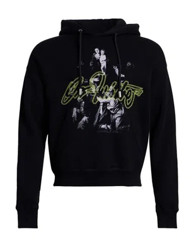 Off-white Man Sweatshirt Black Size Xs Cotton