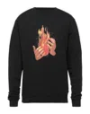 Off-white Man Sweatshirt Black Size S Cotton In Black