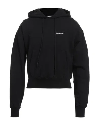 Off-white Man Sweatshirt Black Size Xxs Cotton, Elastane