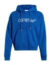 Off-white Man Sweatshirt Blue Size L Cotton In Blue