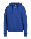 Off-white Man Sweatshirt Blue Size L Cotton, Polyester