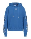 Off-white Man Sweatshirt Blue Size S Cotton, Elastane In Blue