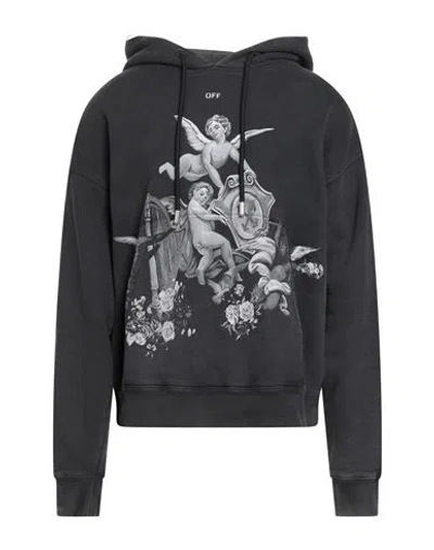 Off-white Man Sweatshirt Charcoal Size S Cotton In Gray