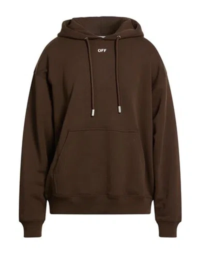 Off-white Man Sweatshirt Dark Brown Size L Cotton In Animal Print