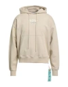 Off-white Man Sweatshirt Ivory Size Xs Cotton In Neutral