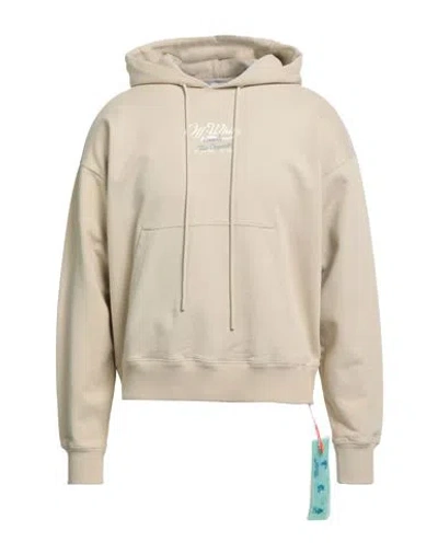 Off-white Man Sweatshirt Ivory Size Xs Cotton