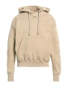 Off-white Man Sweatshirt Khaki Size L Cotton In Neutral