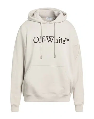 Off-white Man Sweatshirt Light Grey Size L Cotton, Elastane In Neutral