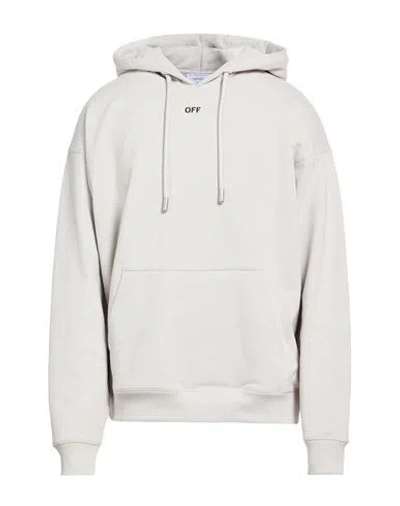 Off-white Man Sweatshirt Light Grey Size L Cotton In Gray