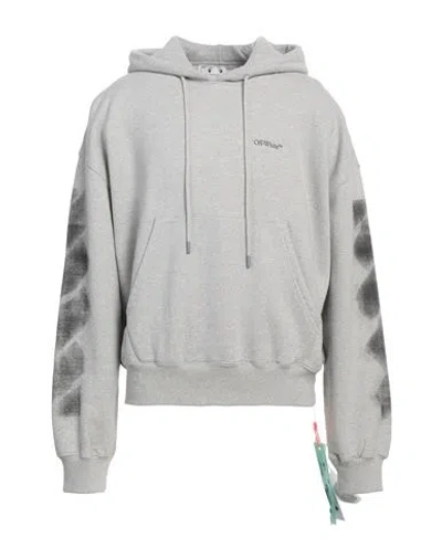 Off-white Man Sweatshirt Light Grey Size L Cotton, Elastane