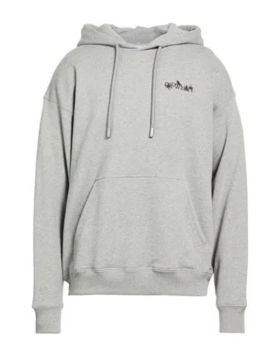 Off-white Man Sweatshirt Marigold Size L Cotton, Elastane In Blue