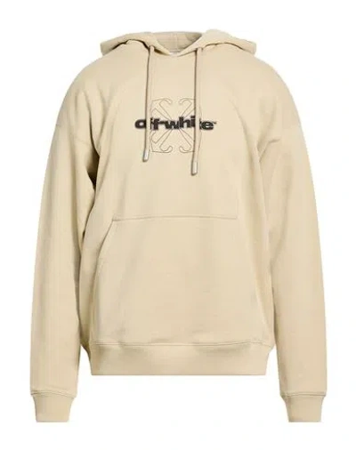 Off-white Man Sweatshirt Sand Size L Cotton In Neutral