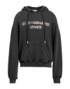 Off-white Printed Hoodie Sweatshirt With Eyelet Detail In Grey