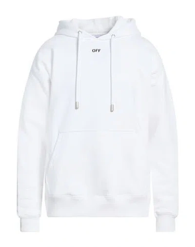 Off-white Man Sweatshirt White Size L Cotton, Elastane