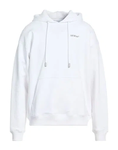 Off-white Man Sweatshirt White Size L Cotton, Elastane