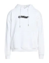 Off-white Man Sweatshirt White Size L Cotton, Elastane
