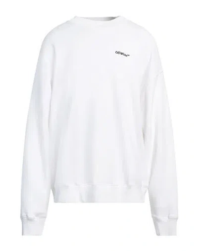 Off-white Man Sweatshirt White Size Xl Cotton In White