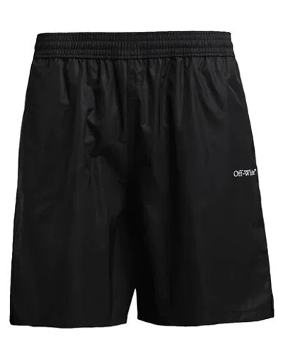 Off-white Man Shorts & Bermuda Shorts Black Size M Cotton, Polyester