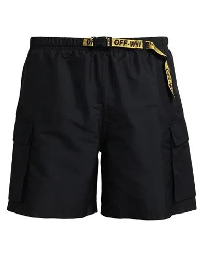 Off-white Man Swim Trunks Black Size M Polyester