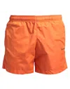 Off-white Man Swim Trunks Orange Size Xxs Polyester In Orange