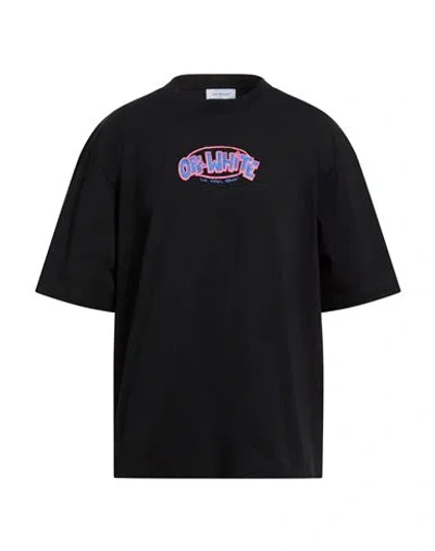 Off-white Man T-shirt Black Size L Cotton, Elastane